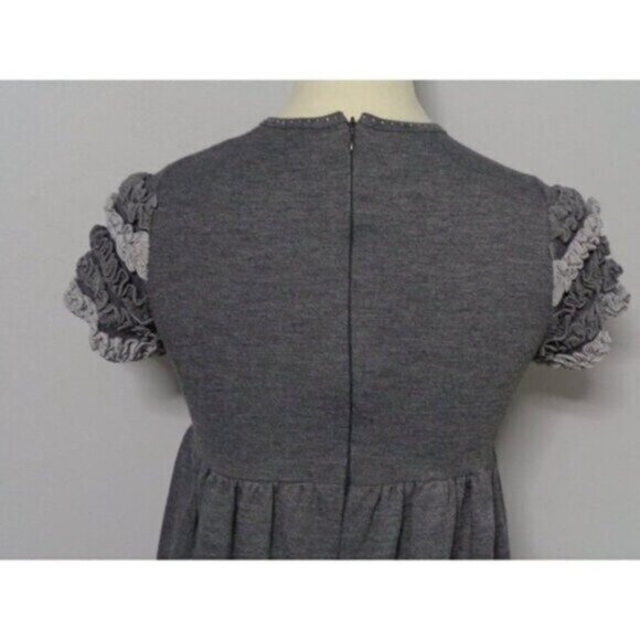 NEW Mele Acerbe SZ 38 (Girls SZ 12/14) Gray Made In Italy Dress MSRP $128 - Picture 5 of 10